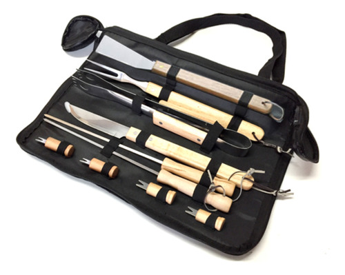 Set Parrillero Asador Bbq 10pzs Personalizable