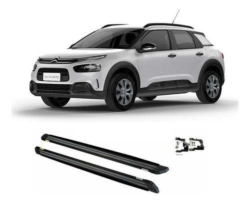 Estribo Plataforma Aluminio Slim Preto Citroen C4 Cactus