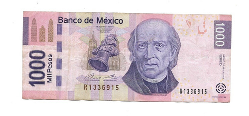 Billete De 1000 Pesos Miguel Hidalgo Año 2013