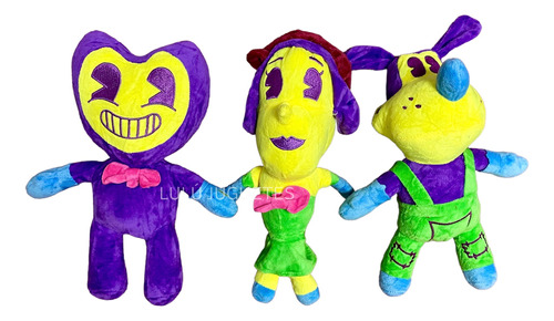 Peluche Bendy Blacklight Muñeco Violeta Boris Alice X1