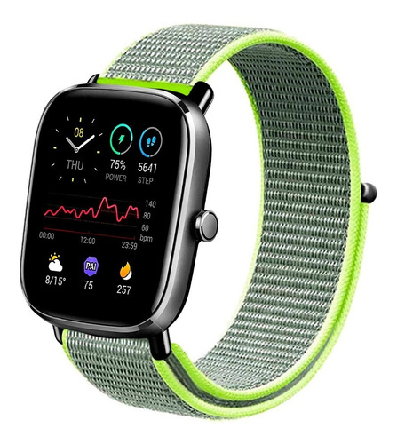 Correa De Nylon D Lujo Para Amazfit Gts 2 Mini Verde