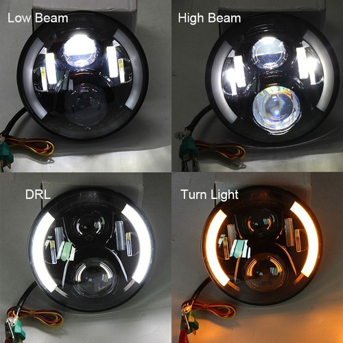¡ 7 Pulgadas Led Faro Faro De La Motocicleta Faro Fuera