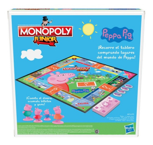 Imagen 2 de 9 de Juego de mesa Monopoly Junior Peppa Pig Hasbro F1656
