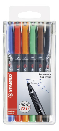 Stabilo Ohp Pen Ohp Pen Permanente Superfino Cartera 6