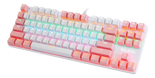 Teclado Mecánico Con Cable 87 Teclas Mixta De Luz Mecánica