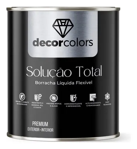 Tinta Borracha Líquida Solução Total 4,3 Kg - Decor Colors Cor Branco