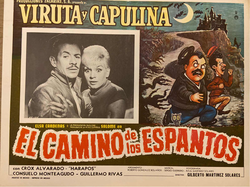 El Camino De Los Espantos. Viruta Y Capulina. Lobby Card.