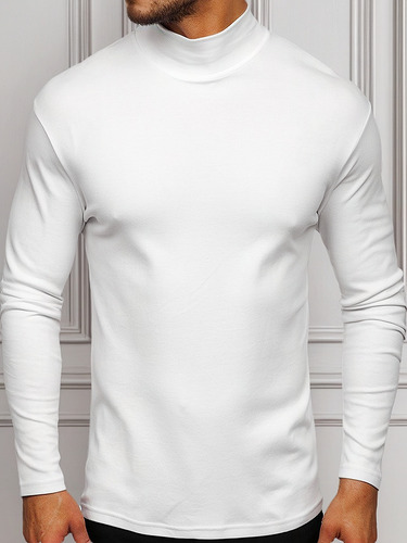 Camiseta De Manga Larga Y Cuello Alto