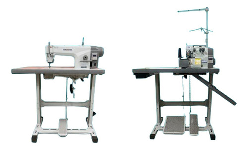 Kit:1 Overlock,1 Reta Direc Drive+mesas Compactas 80cm-220v