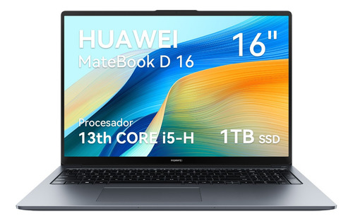 Laptop Huawei Matebook D 16 Ci9 13a Gen 16 Gb + 1 Tb Gris Color Gris Espacial