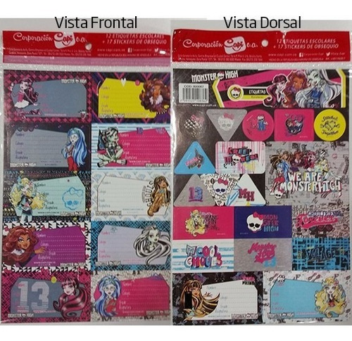 Imagen 4 de 9 de Etiquetas Escolares+stickers Varios Modelos Set De 29, X 2