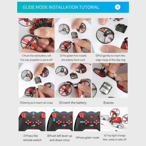 Planeador Hovercraft 3 En 1 Con Control Remoto Diy, 2,4 Ghz