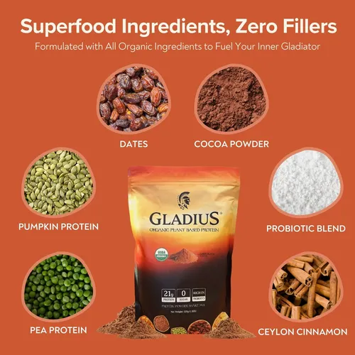 Polvo De Proteína A Base De Planta Orgánica De Gladius | Cho