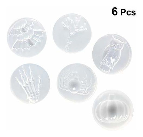 Imagen 2 de 7 de Heallily 6 Moldes De Silicona Para Halloween, Resina Epoxi P