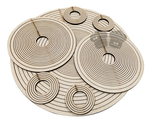 Imagen 4 de 6 de Pack 75 Aros De 5 A 40cm Fibrofacil 6mm Atrapasueños Mandala