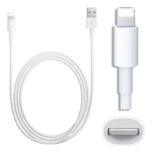Cabo Usb Carregador P/ iPhone 8 X Xr Xs 11 12 13 Pro iPad Cor Branco