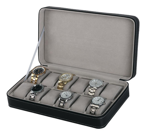 Caja De Presentación De Reloj Lsera De Material Cuero ,