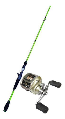 Combo Pesca Baitcast Caña Varita Reel Marine Sports Ventura