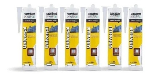 Silicona Sellador Blanco Universal Suprabond 280ml X 6