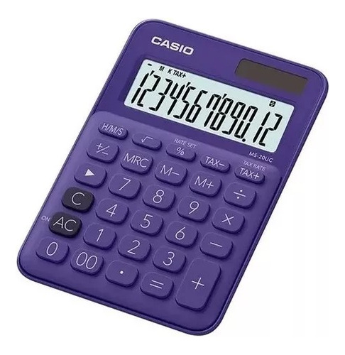 Calculadora De Mesa Casio Ms-20uc Violeta