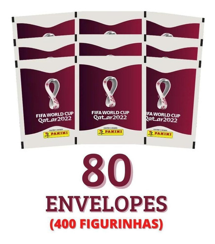 80 Envelopes Figurinhas Copa Do Mundo Qatar 2022 - Panini