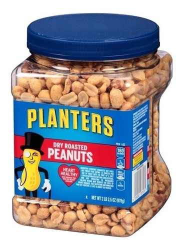 Cacahuates Dry Roasted Planters 978g 2 Pack