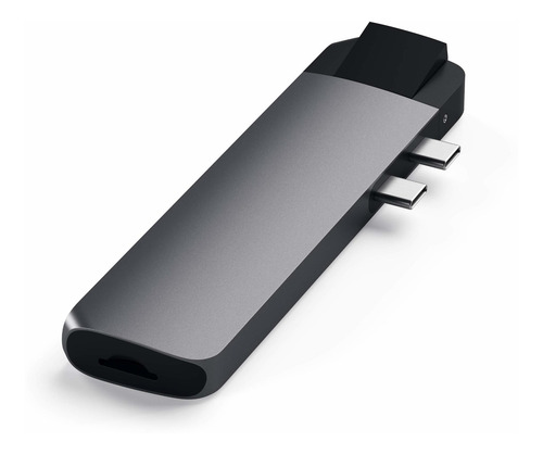 Adaptador Hub De Aluminio Tipo C Pro Con Ethernet 4k H...