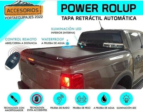 Tapa Rol Up Eléctrica C/ Control Silverado Ford F150 6.5 Ft.