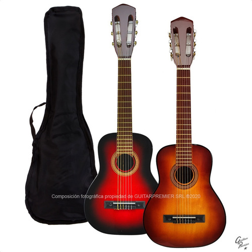 Imagen 9 de 10 de Guitarra Electro Criolla Niño Mini + Funda + Pua + Colores +