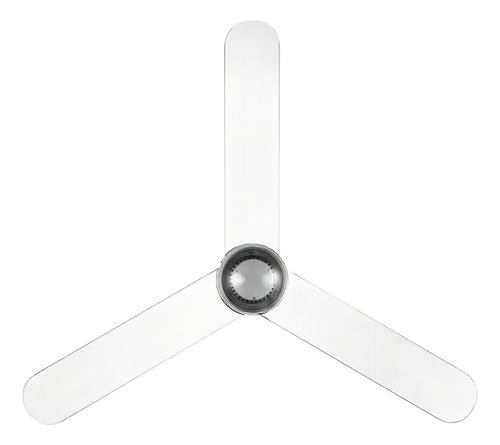 Ventilador De Techo 52'' Con Luces Led Y Control Remoto Cantidad De Aspas 3 Estructura Plateado Aspas Transparentes Diámetro 52 Frecuencia 60 Hz Material De Las Aspas Plástico