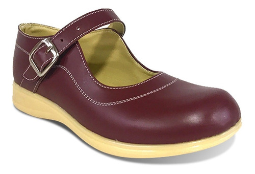 Zapato En Cuero Formal Mafalda Hebilla Niña Vestido Uniforme