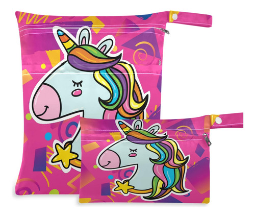 Visesunny Magic Unicorn Head - Bolsa Hmeda Con Bolsillos Con