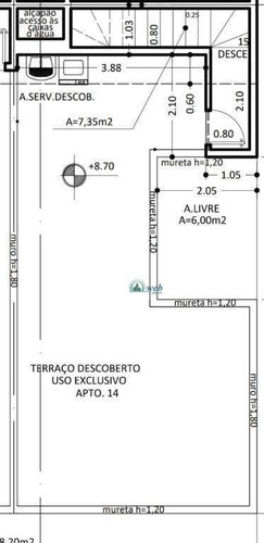Cobertura Duplex Com 2 Dormitórios À Venda, 90 M² Por R$ 310.000 - Vila Príncipe De Gales - Santo André/sp - Co0956