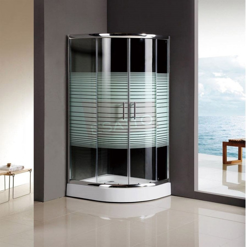 Imagen 1 de 4 de Esatto® Cancel Baño Curvo Con Base 90 X 90 X 195 Ca-006r
