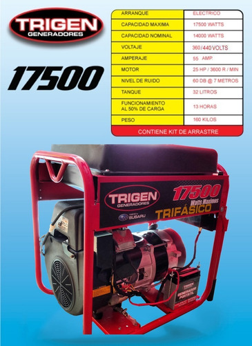 Generador 17500 Watts  380/440v. 55 Amp