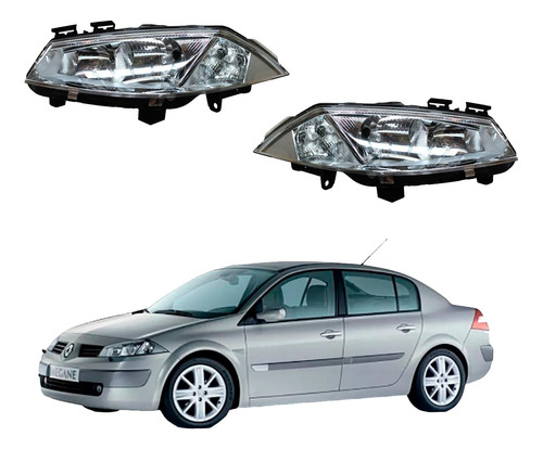 Faros Renault Megane Ii 2004-2006 Juego