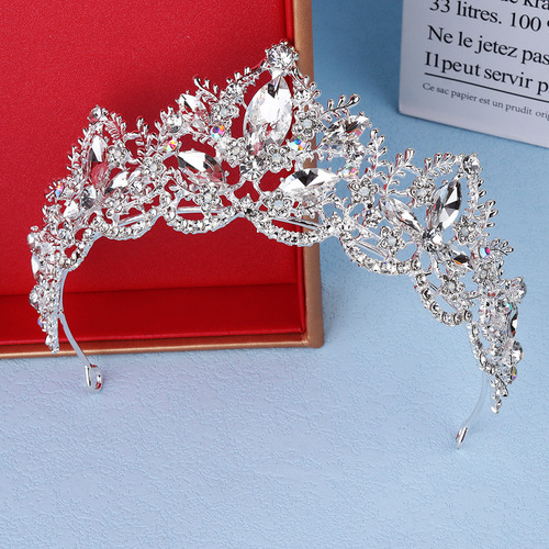 Mx1 Tiara Con 2 Coronas De Reina, Tiara Moderna Para Bodas,