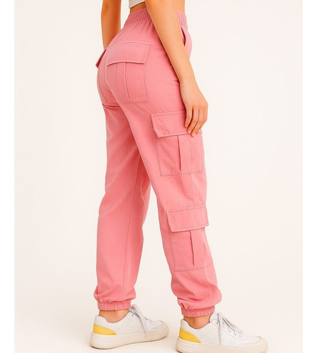 Pantalón Jogger Doble Cargo Para Mujer Tela Fresca