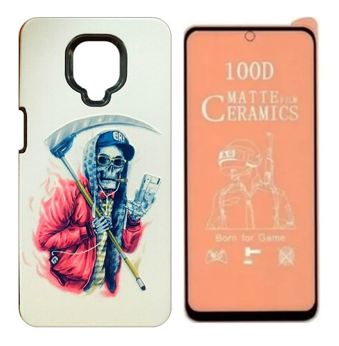 Estuche Para Xiaomi Redmi Note 9s / 9 Pro + Vidrio Cerámico