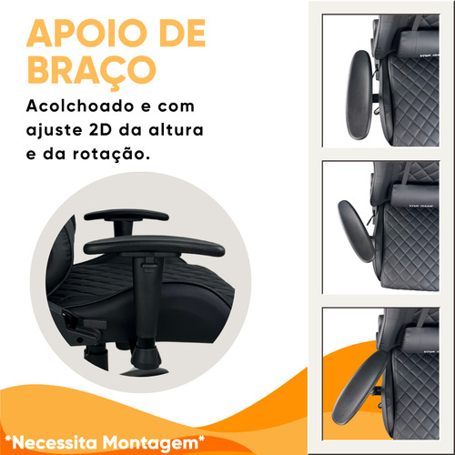 Cadeira Gamer Escritório Ergonômica Viva Game Kron Preto