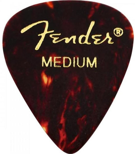 Fender Palheta Medium Celuloide 351 Shape 66294, color marrón