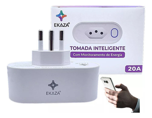 Tomada Inteligente Wifi 20a C/ Medição App Alexa Google Home