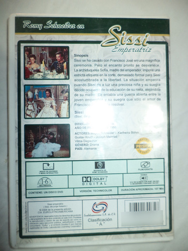 Sissi Emperatriz. Dvd (Usado)
