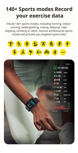 Smartwatch Colmi P71 Sport Silicona 1.9 230 Mah
