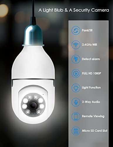 Imagen 4 de 7 de Camara Wifi 360 Foco Robotica Nocturna Hd 1080p Android Ipho