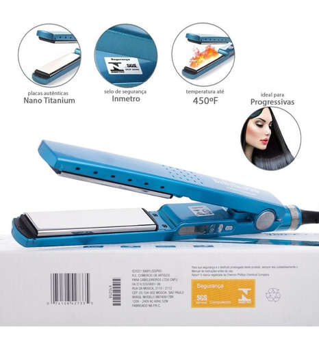 Prancha Nano Titanium Babyliss Pro 1+1/4'' 32mm Bivolt
