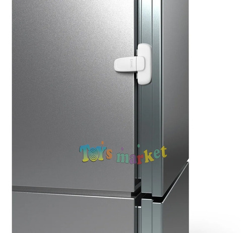 Traba De Seguridad Para Puerta De Heladera Baby Innovation Color Blanco