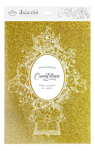 Cuentilina By Adorie- Brillos Clásicos X 10 Hojas Color Oro Corona Real