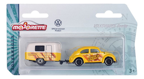 Volkswagen Beetle Y Remolque Majorette Exclusivo