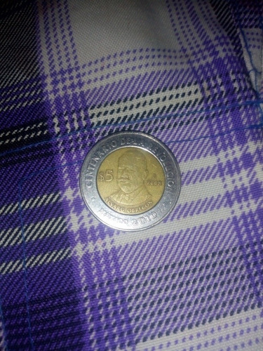 Moneda De 5 Pesos Del Centenario De La Revolución 